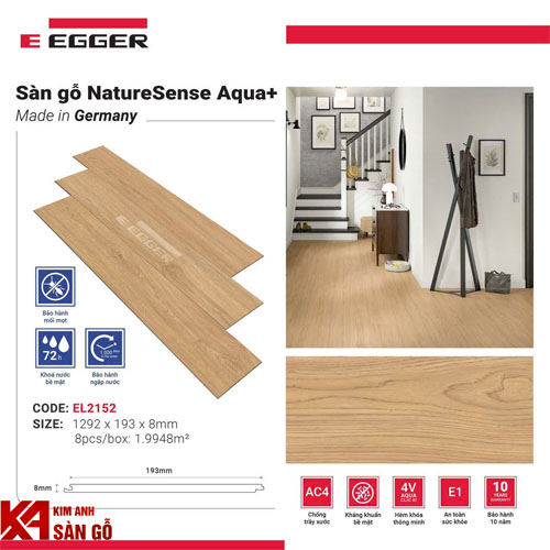 Sàn Gỗ Công Nghiệp Đức 8MM EGGER-EL2152